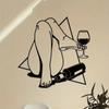 Charming 1pc Metal Wall Art - Cyberpunk Wine Drinker. A Delightful Addition To Home Bar Decor and a Great Housewarming Present.