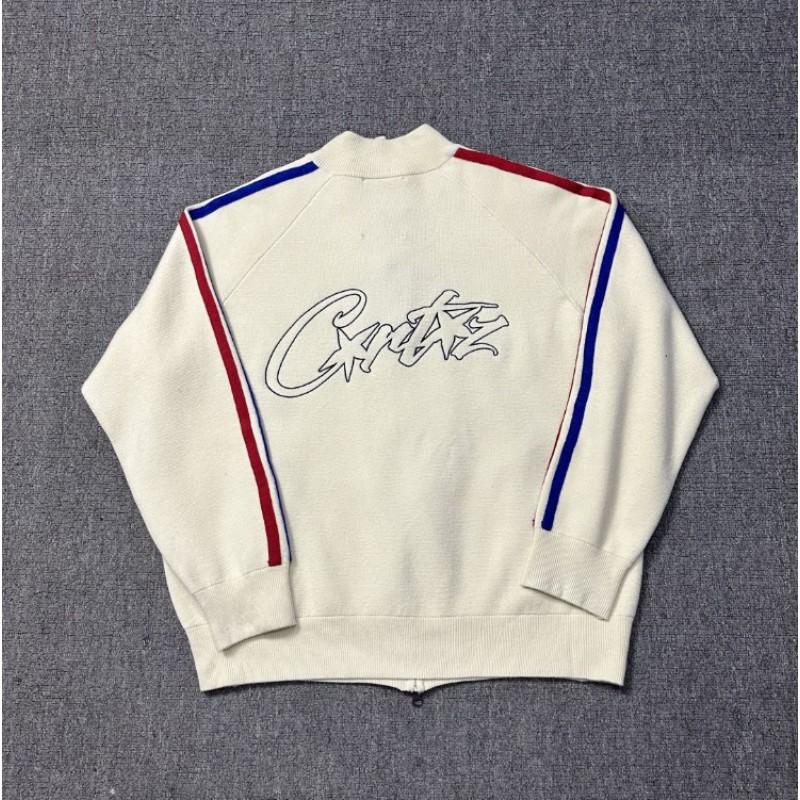 Corteiz Classic Ship Print Fleece Hoodie Sweatshirt Men Women Streetwear Loose Fit Casual Wear
