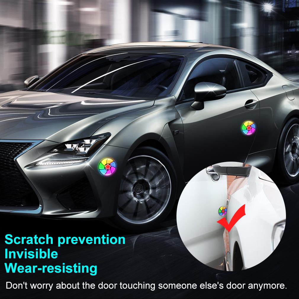 1 шт. 3D светоотражающая наклейка для автомобиля, защита от столкновений, защита от царапин, зеркало заднего вида, красочное предупреждение о безопасности, светоотражающая наклейка на корпус