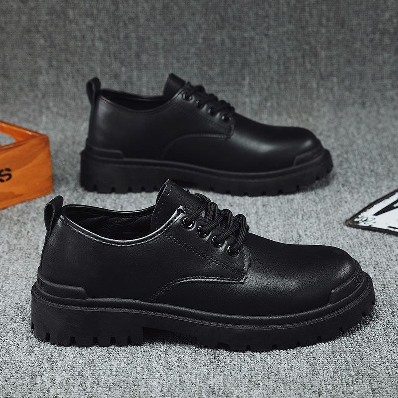 Dou Chuan зимние новые ботинки Мартин мужские ботинки из черной кожи в британском стиле универсальные повседневные трендовые ботинки с высоким берцем