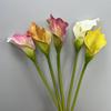 4 шт./лот Искусственные Каллы Цветочные Реалистичные На Ощупь ПУ Искусственные Цветы Декор Торгового Центра Искусственные Каллы Желтый Цветок
