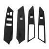 4pcs Door Armrest Window Switch Trim Carbon Fiber Style Replacement for Mitsubishi Pajero Montero Shogun Sport 19‑21