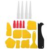 17PcsSet Plastic Sealant Spreader Window Caulking Scraper Glass Glue Finishing Tool Kit