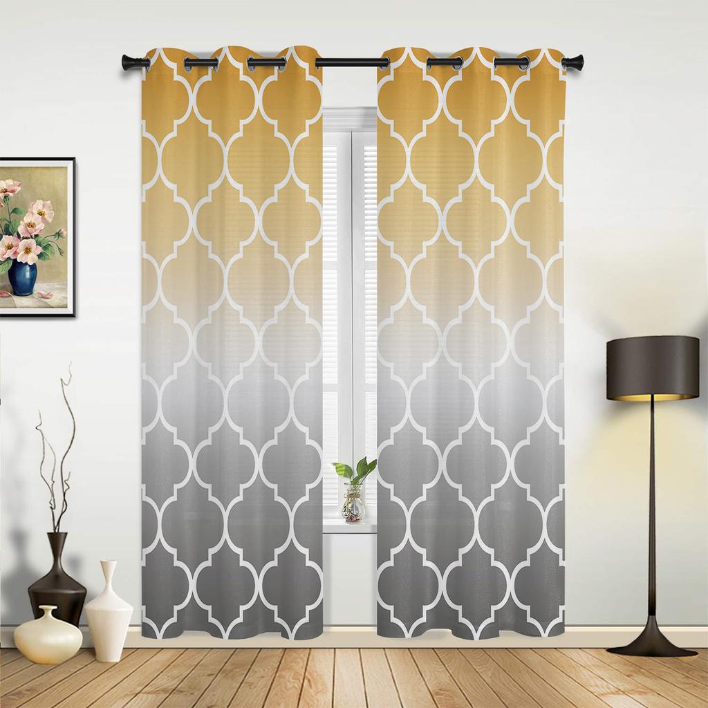 Бирюзовый цвет Марокко Геометрические шторы для спальни Гостиная Шторы Кухня Детская комната Оконные шторы Современный домашний декор