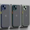 Shockproof Armor Matte Phone Case For Iphone 11 12 13 Pro Max Mini Xs Xr X 8 7 Plus Se2 Silicon Bumper Clear Hard Pc Cover Capa