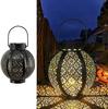 Solar Powered LED Outdoor Lights Aluminum Hanging Lamps with Handle for Garden Table Patio Path Waterproof IP65 Decorative