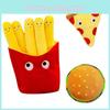 Plush Cartoon Cute French Fries Soft Toys Cuddly Pizza Pillow Cushion Gifts Kids