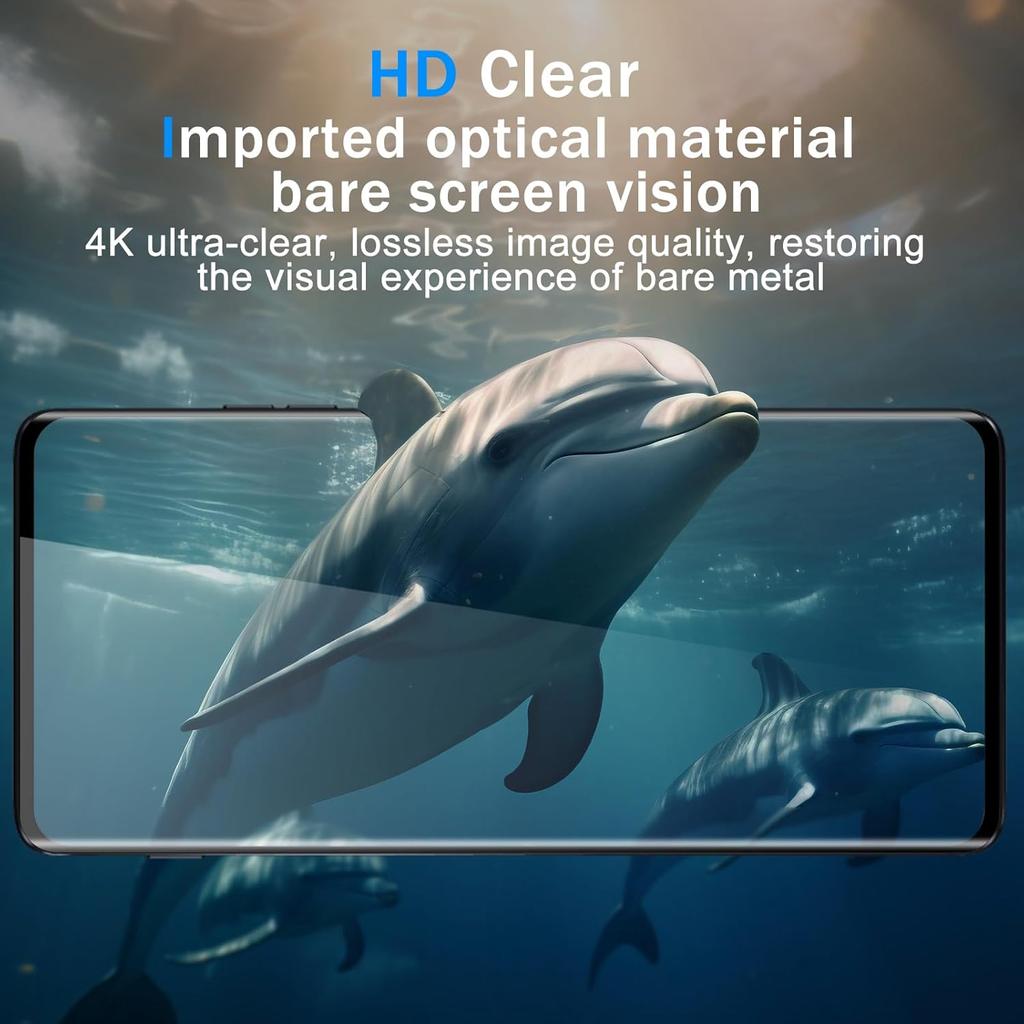 Screen Protector [2 Pieces] for Motorola Edge (2024)/(2023) Tempered Glass Curved Surface Edge Glue HD Protective Film