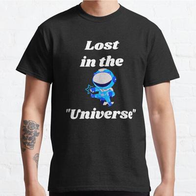 Мужская мода повседневные футболки с короткими рукавами Lost In The Universe черные футболки больших размеров