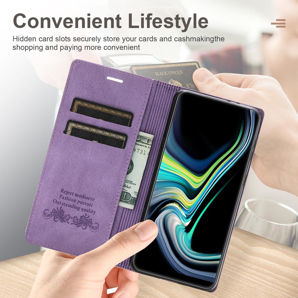 For Samsung Galaxy A35 5G Cell Phone Case Magnetic Auto Closing Flip Stand Wallet Leather Cover