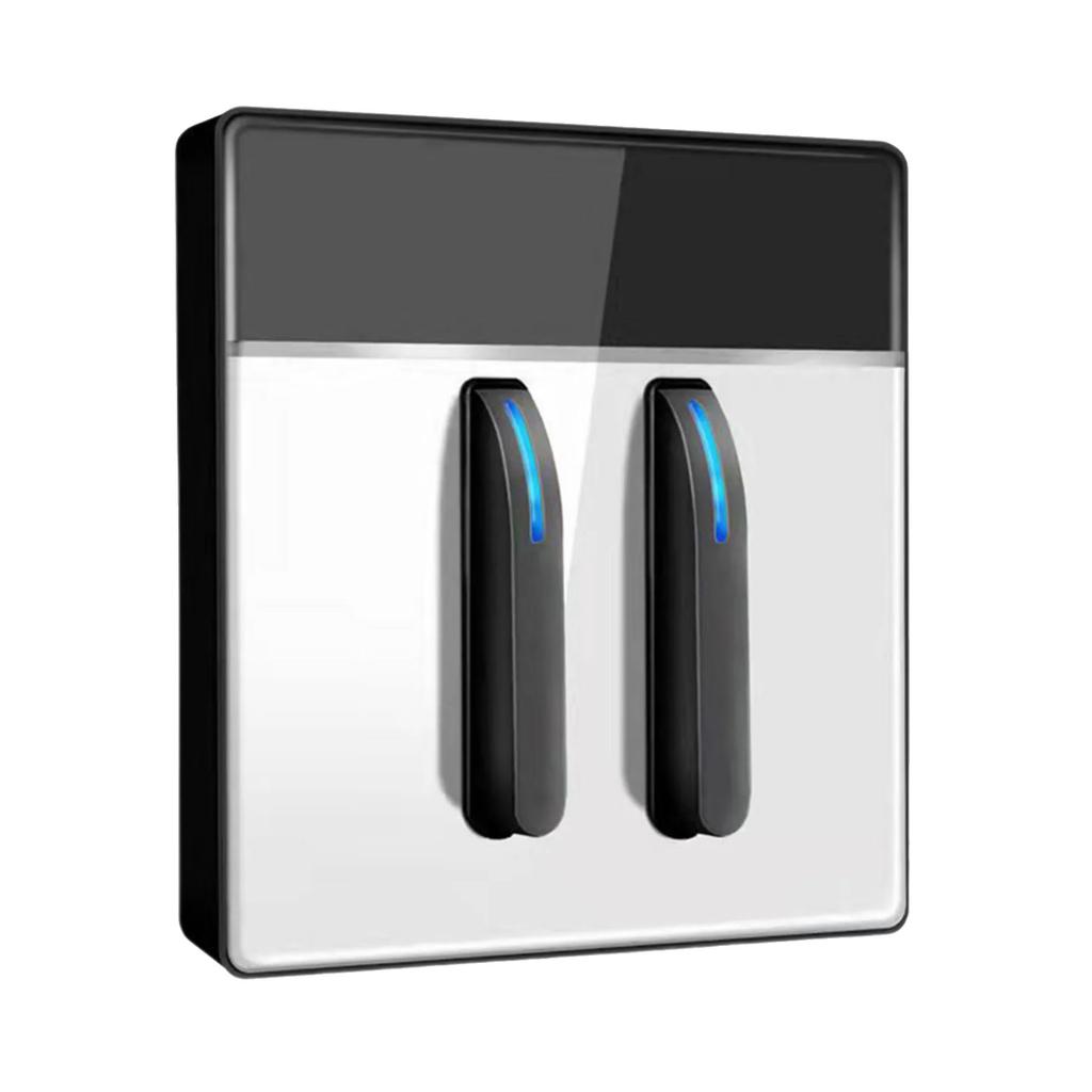 Wall Button Light Switches Tempered Glass Panel LED Switches 1/2/3 Gang Wall Glasses Panel Switches with Led Indicator