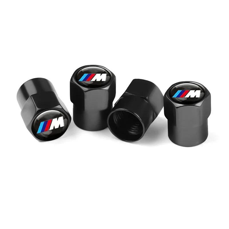 JKGN2 For BMW M Emblem E46 E36 E34 F10 E90 F30 E60 F30 E53 E30 E92 E87 Car Wheel Tire Valve Caps 4Pcs Metal Stem Cover