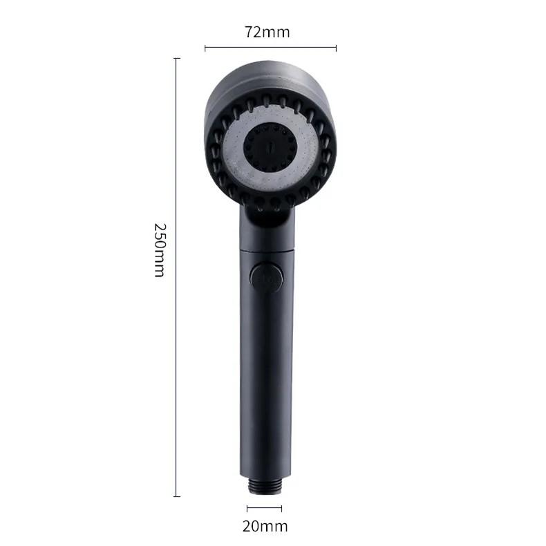 Душевая головка с фильтром высокого давления, 3-режимная регулируемая струя с массажной щеткой, смеситель Rain Faucet, аксессуары для ванной комнаты