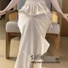 Women's Summer Ice Silk Wide-Leg Mosquito-Proof High Waist Satin Pants