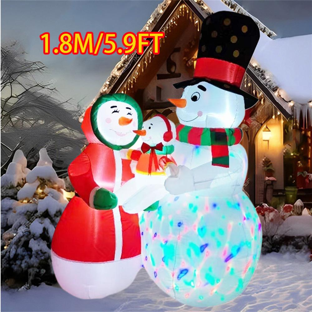 Christmas Decorations Inflatable Model Built-in LED Lights Inflated Toys Ornament Xmas Party New Year Garden Yard Outdoor Decor