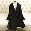 Двухстороннее кашемировое пальто для женщин 2024 года, новое маленькое приталенное и тонкое шерстяное пальто, а также шерстяное пальто будет отправлено от их имени.