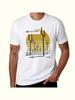 Футболка Muse Merch с принтом «Симметрия Точек и Абстрактное Дерево» - Белая с Черно-Желтым Геометрическим Дизайном, Вдохновленным Логотипом