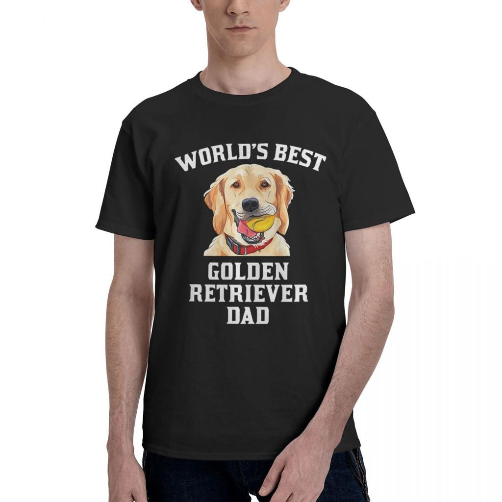 Worlds Best Golden Retriever Dad 100 Cotton Casual Breathable Confortable Men Top Mens Clothing Brands Men Clothes