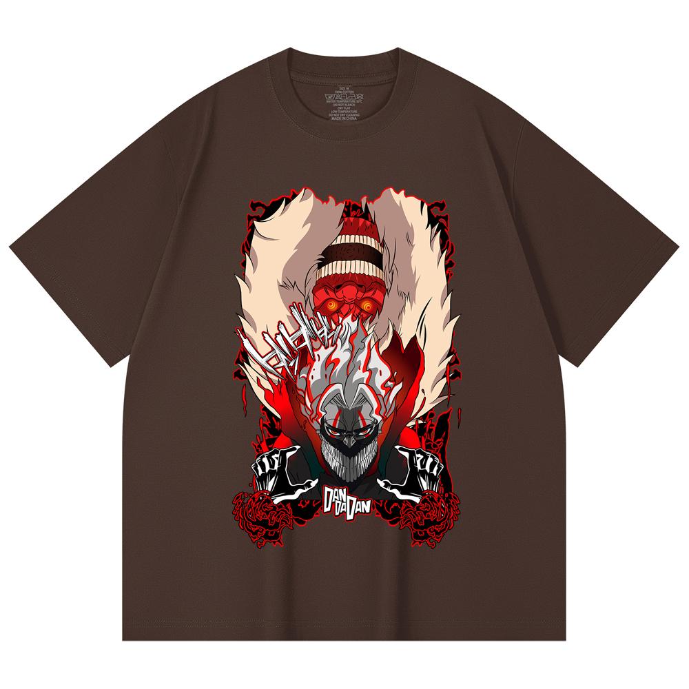 230 Gsm 100% Cotton Dandadan V34 Okarun Turbo Print Unisex Heavy Cotton T Shirt