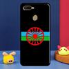 Чехол-флаг цыганский Рома для Oppo A98 A78 A58 A15 A16 A17 A5 A9 A91 A52 A72 A76 A96 A74 A94 A54 S A57 A77