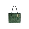 Новая сумка-тоут City с принтом из канвы с покрытием и гладкой кожи, сумка для покупок, дамская сумочка, сумка через плечо, зеленая CF342-IMGRN