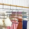 Подвесная вешалка для брюк из 5 слоев, металлическая вешалка для одежды, многофункциональная вешалка для брюк из нескольких слоев