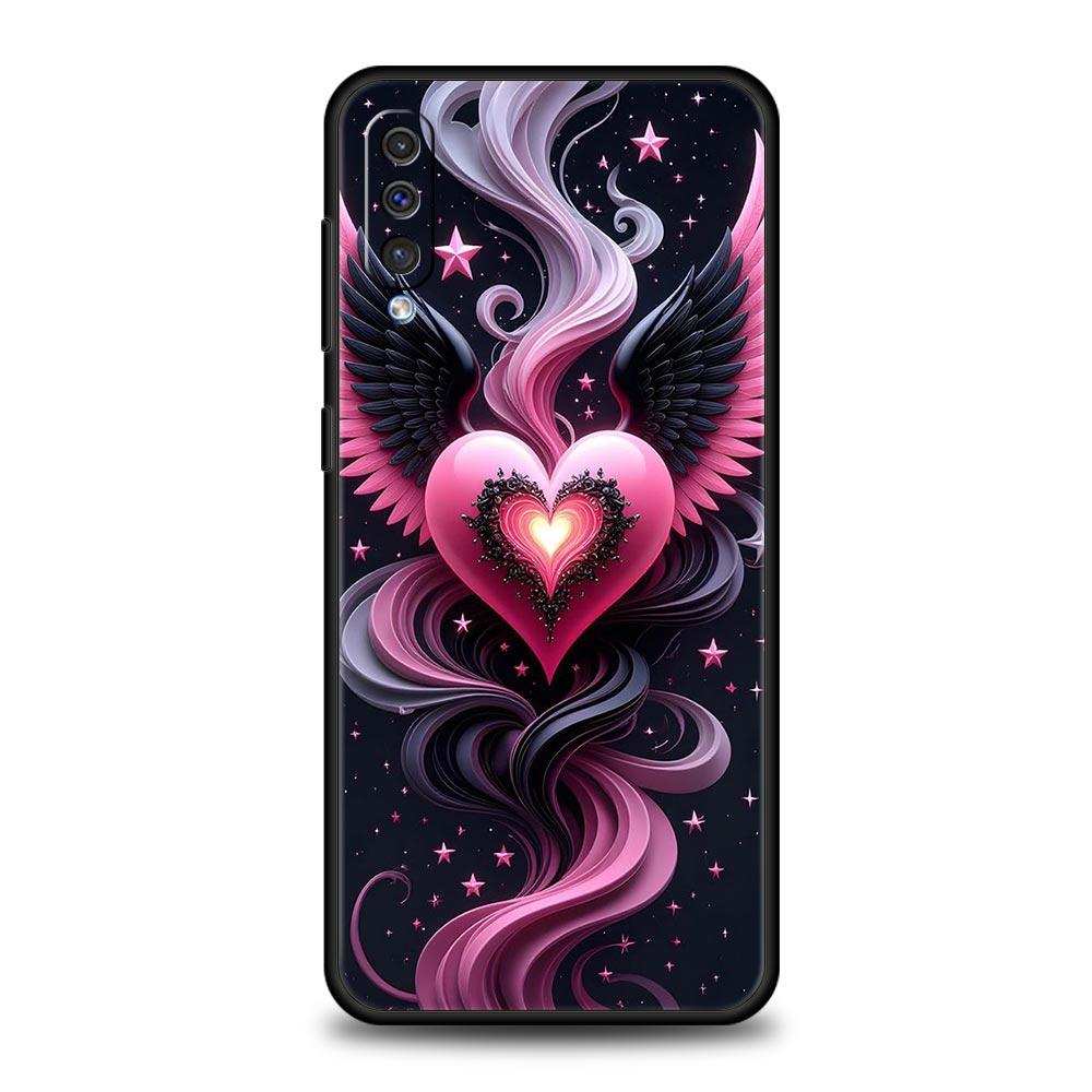 Colored Love Heart Printed Phone Case for Samsung Galaxy A56 A36 A26 A16 A34 A24 A42 A22 A20 A12 A40 A30 A10 5G Soft TPU Cover