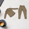 1/6 Scale Top Coat with Trousers Uniforms Suit Stylish Realistic Retro Costume Dress Up for 12in