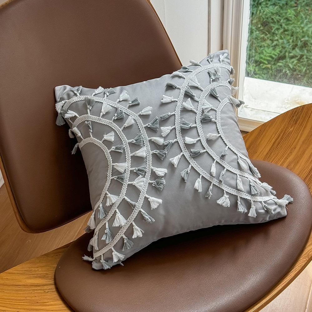 Наволочка с кисточками 45*45 см, моющаяся, скандинавская подушка, декор, красочная 18 дюймов, наволочка в стиле бохо, общежитие