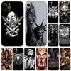 Satanic Scary Skull Phone Case for Iphone 5 5s 2020se 6 6s 7 8 Plus X 10 XR XS 11 12 13 Mini Pro MAX Black Tpu Back Cover