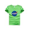 Классическая детская футболка НАСА с изображением космонавта и стильным дизайном с круглым вырезом