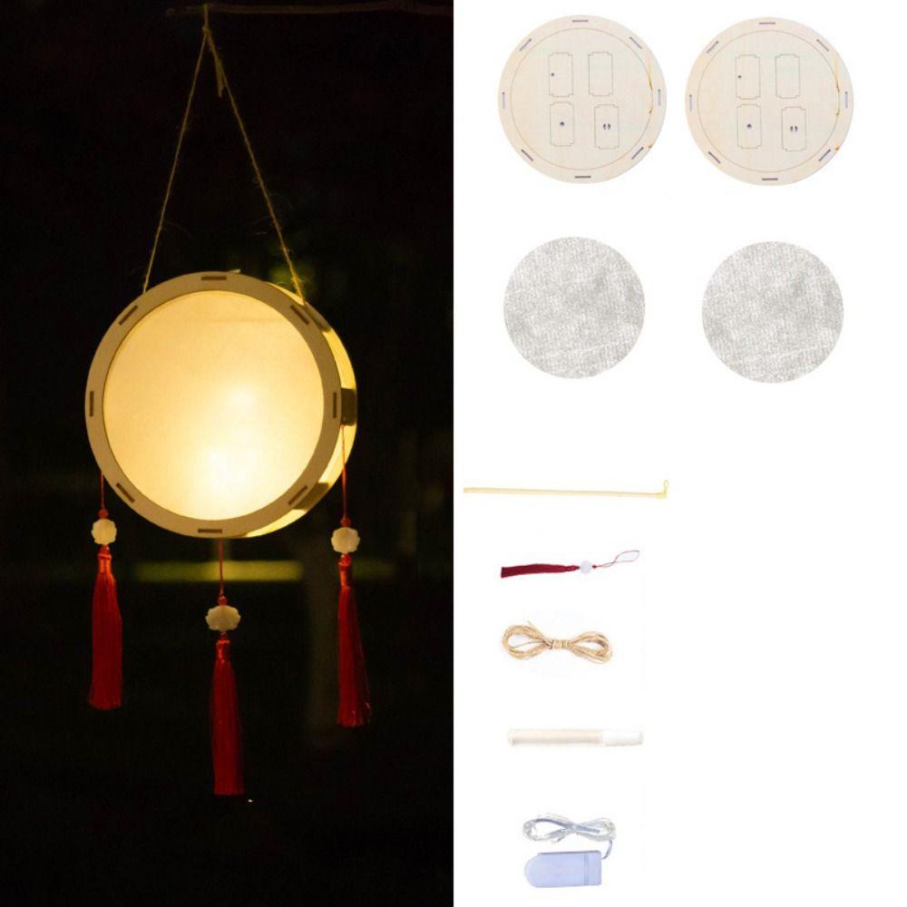 Деревянный фонарь для праздника середины осени, креативный подвесной светильник ручной работы в китайском стиле, светящийся светодиодный фонарь, декор для вечеринки