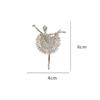 Rhinestone Brooch Crystal Girl Gift Korean style Ballerina Pin Women's Brooch Ballet Girl Brooch