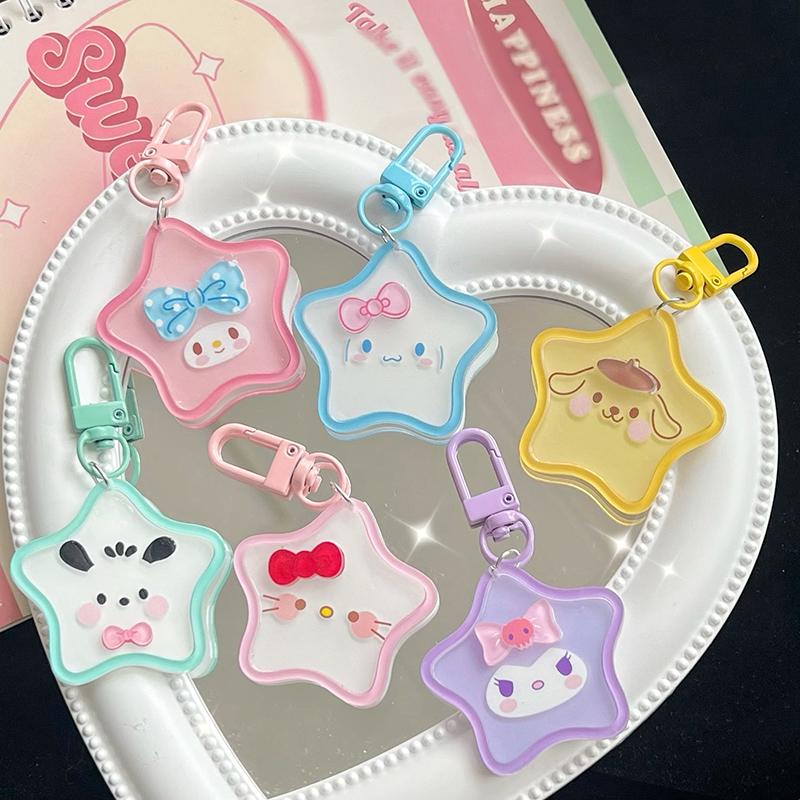 Милый мультяшный акриловый брелок Sanrio Звезда Ins Сладкая Девочка Подвеска для Школьной Сумки Брелок Подарок Другу