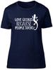 Love Geckos because People Suck Unisexs Ladies Short Sleeve Fitted TShirt