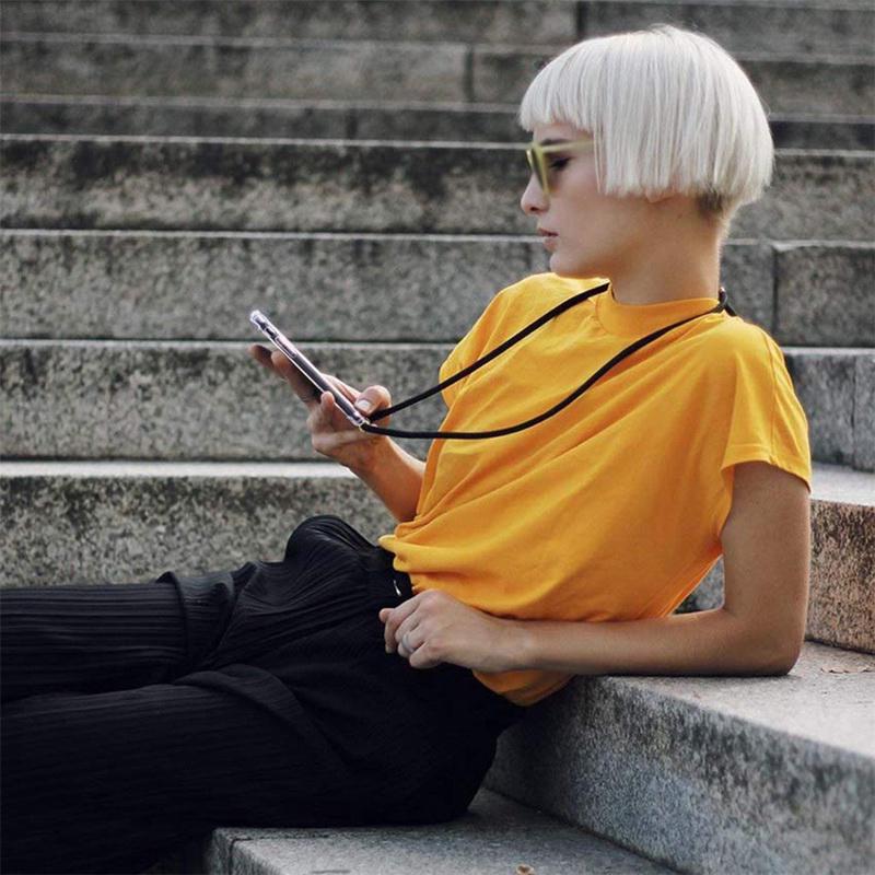 Ударопрочный прозрачный чехол для телефона, шнурок для ожерелья через плечо, ремешки с веревкой для iPhone 16 Pro 15 Pro Max 14 13 12 11 XR XS Max 8 SE 2020