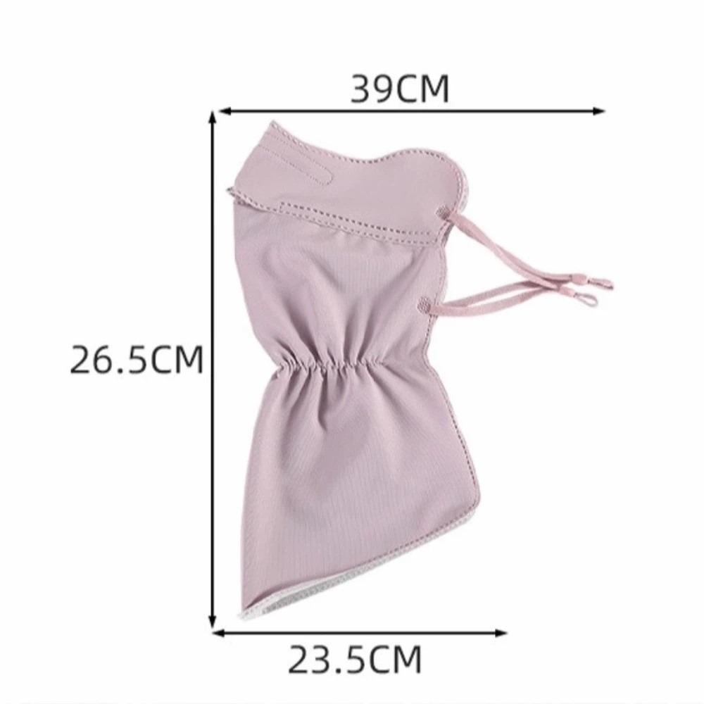 Fashion Quick Drying Ice Silk Mask Breathable Hanging Ear Sun Protection Mask Solid Color Anti-UV Mask Scarf Women