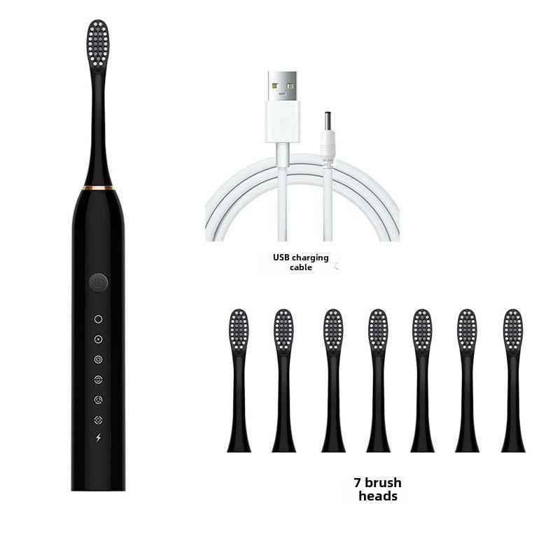 Универсальная перезаряжаемая звуковая зубная щетка для взрослых и детей — мягкая щетина, полностью автоматическая, трансграничный дизайн