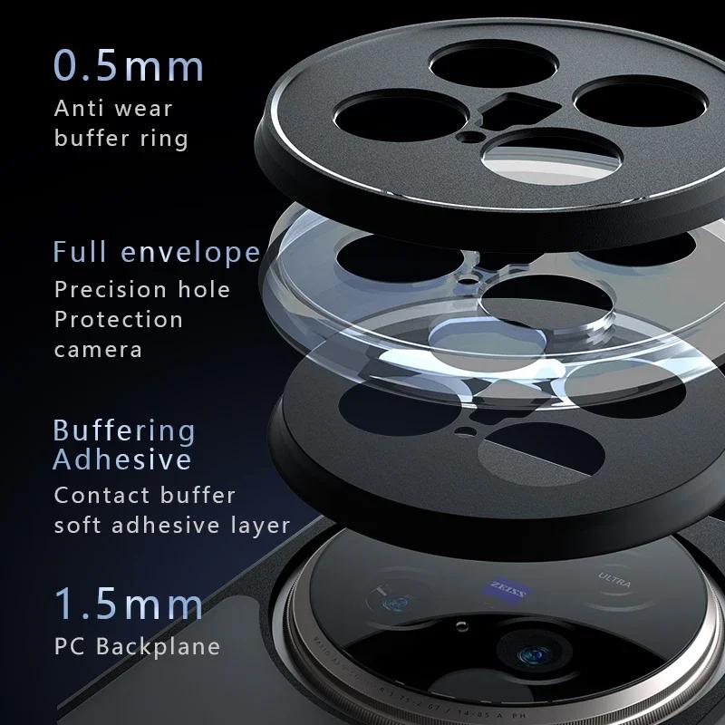 Магнитный чехол Magsafe Acrylic Hard Case для Vivo X200 Pro Mini X200Pro X100 Ultra X100 S Pro X 200Pro V40 V30 S19 S18 противоударный матовый бампер