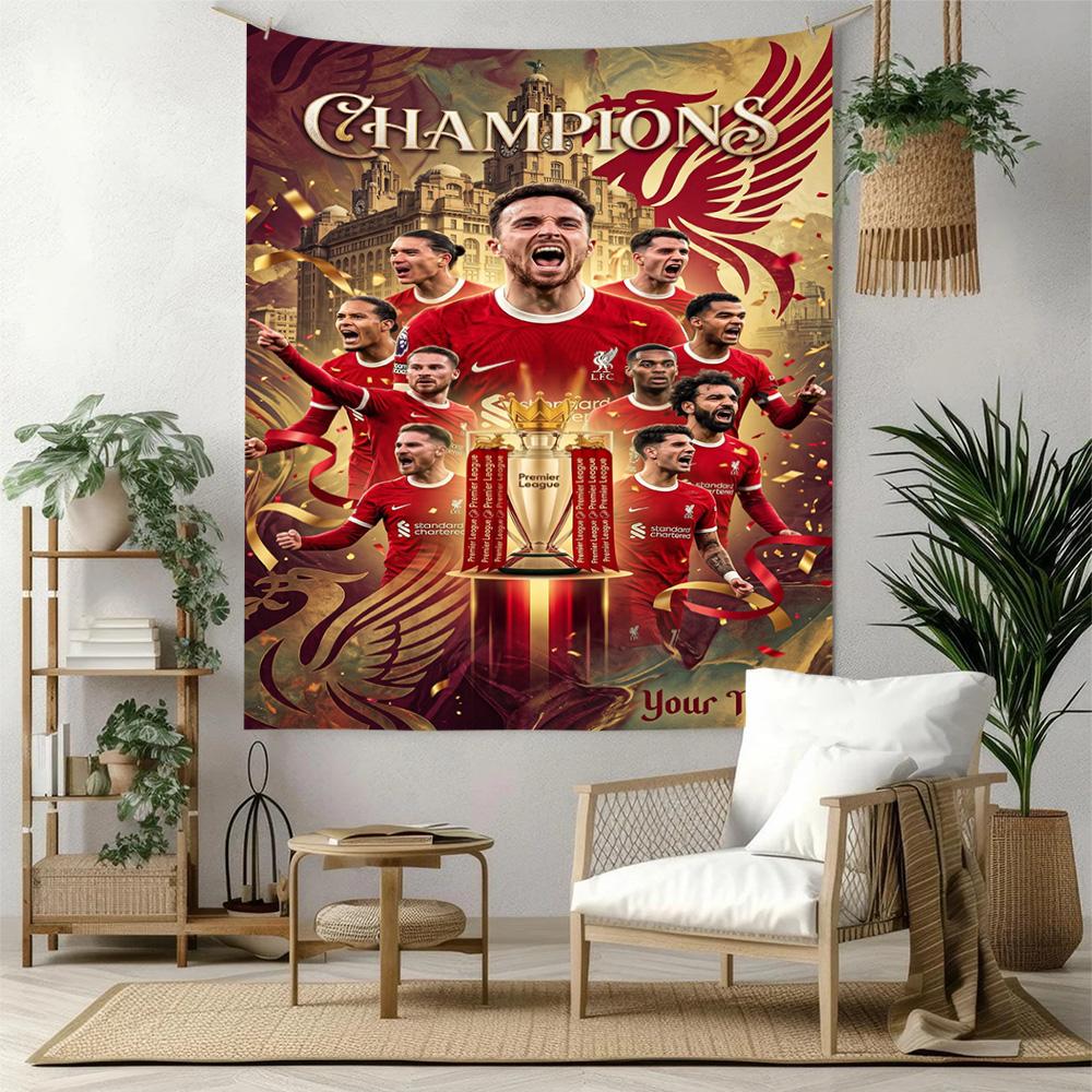 Liverpool Fc Custom Your Name Wall Decor Tapestry Art For Pet Memorial Birthdaywedding Party Backdrop Family Gift