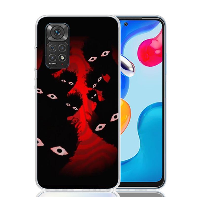 Чехол для телефона с пугающим лицом и глазами для Xiaomi Redmi Note 15 14 13 12S 12 Pro Plus 11S 11E 11 11T 10S 10 Арт Мягкий чехол с рисунком Redmi Not