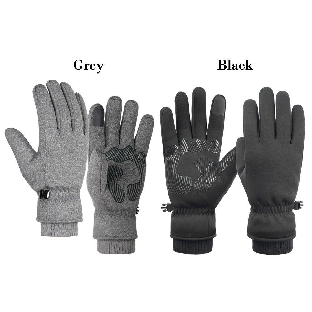 Full Finger Plush Gloves Windproof Thickened Thermal Glove Touch Screen Snow Gloves Winter Warm