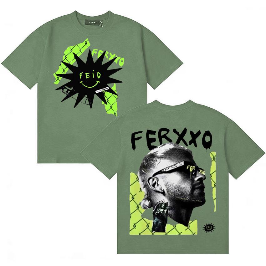 Feid Inter Shibuya La Mafia Fans Gift Merch Tshirt Unisexs Women Summer Fashion T Shirt Teenagers Cotton Oversized Crewneck T Shirt