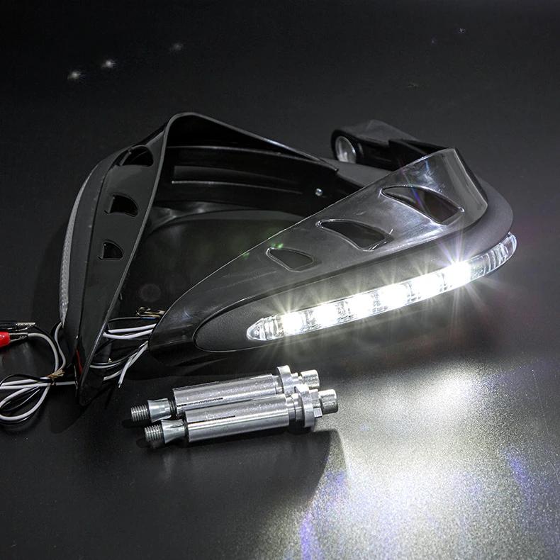 LED Flashing Motorcycle Hand Guards - Waterproof Turn Signal Covers for Street Bikes & Dirt Bikes, Durable ABS Material