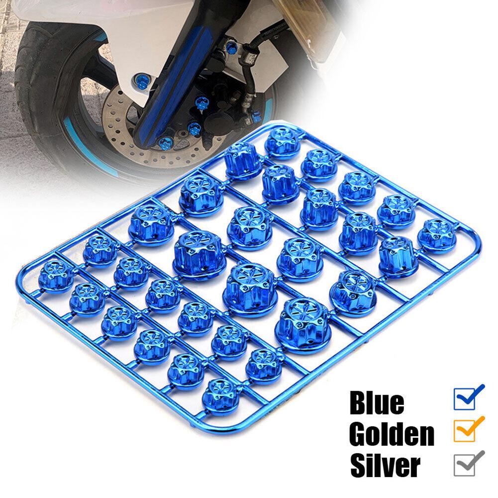 Universal Motorcycle Screw Cap Covers 30 Pieces Set for All Bike Models