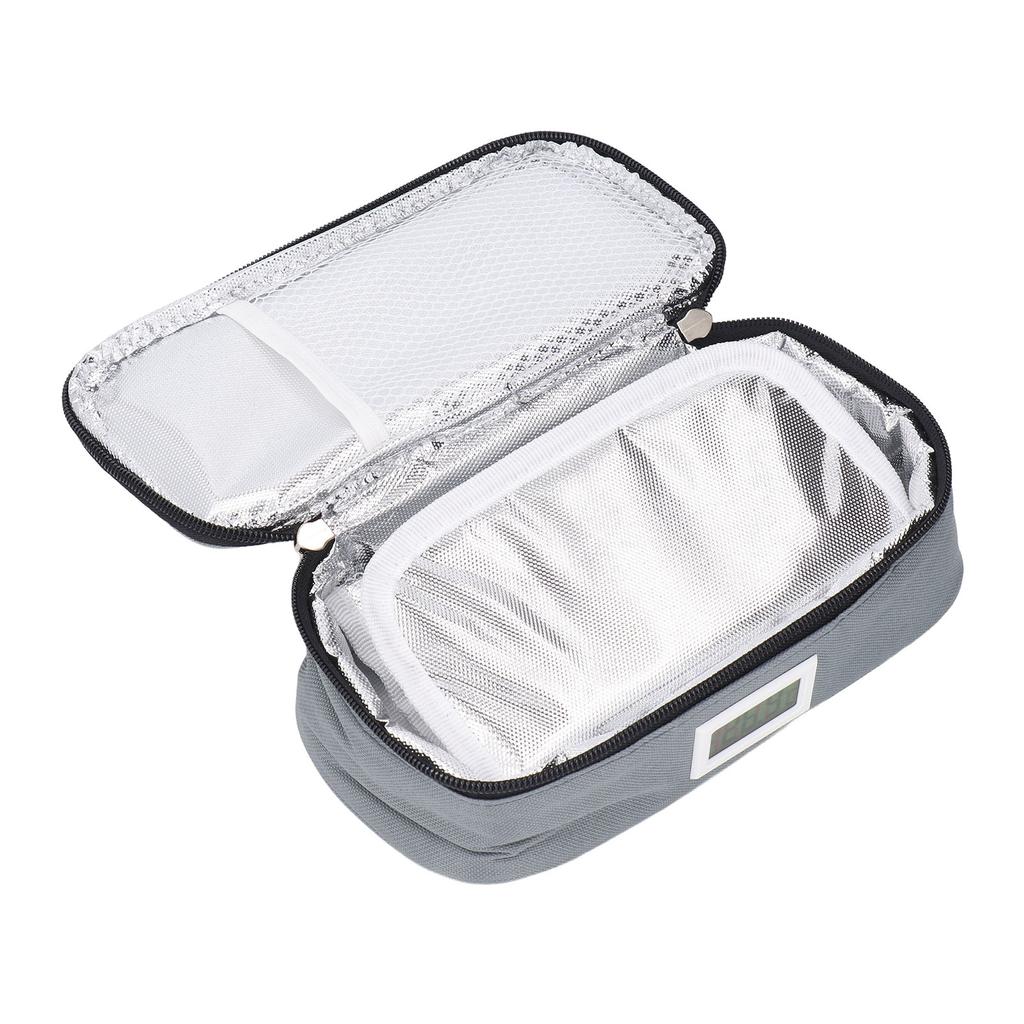 Охладитель для инсулина Дорожный футляр для лекарств Диабетический охладитель Термометр Дисплей температуры Охлаждаемый