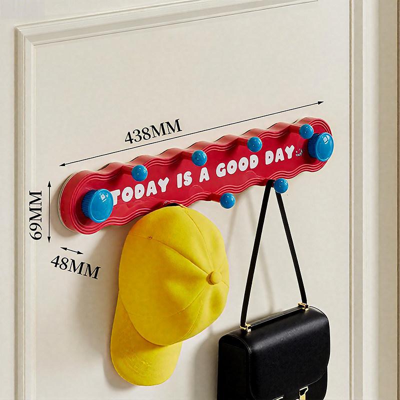 No Drill Suction Cup Row Hooks Rotatable Wall Hanging Rack Cute Decorative Hook Heavy Duty For Bathroom Bedroom Door Organizer