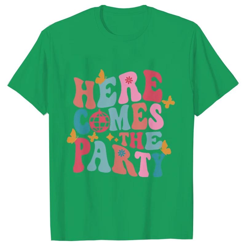 Groovy Retro Bachelorette Party TShirts Here Come The Bride Shirt Bridal Shower Wedding Tees Team Bride Single Farewell Gift