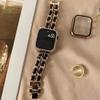 Женский золотой браслет для Apple Watch Band 11 10 46мм 9 8 Ultra 3 49мм SE 6 41 45мм 38/42мм 44 40мм Ремешок Металлический Кожаный Браслет