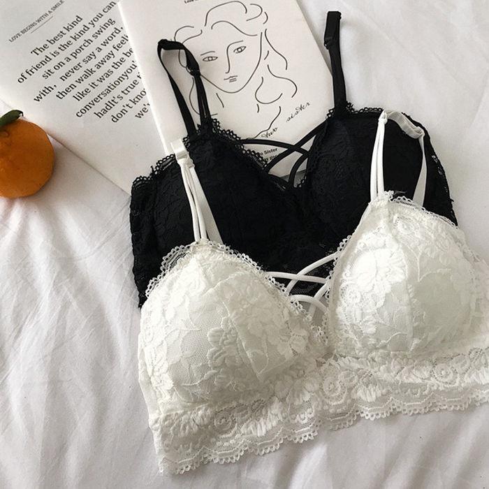 Корейский кружевной бюстгальтер без бретелек - сексуальный, беспроводной и поддерживающий для студентов